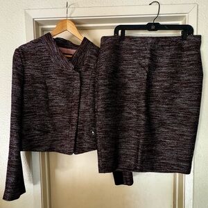 NWT: Ann Taylor Black and Brown Skirt Set